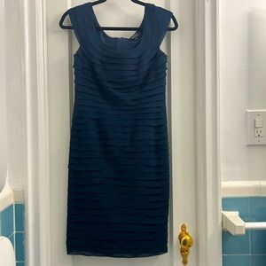 Tadashi Shoji Petites Navy Silk Dress size 8P